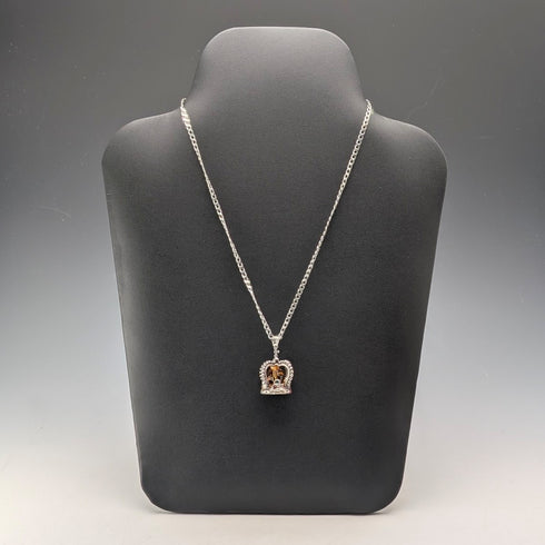 1979年英國復古皇冠吊墜項鍊 GDM